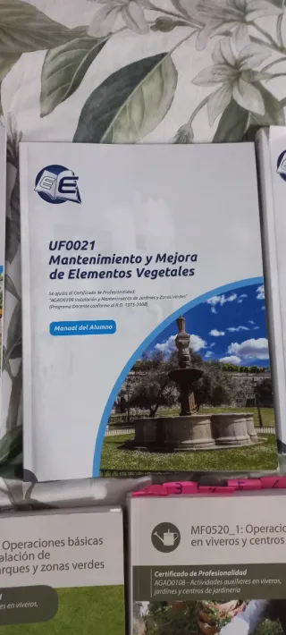 Libros Formación Prof. peón y Oficial Jardineria.