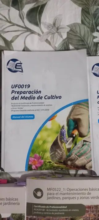 Libros Formación Prof. peón y Oficial Jardineria.