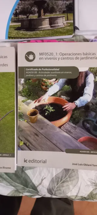 Libros Formación Prof. peón y Oficial Jardineria.