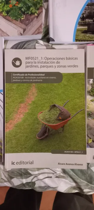 Libros Formación Prof. peón y Oficial Jardineria.