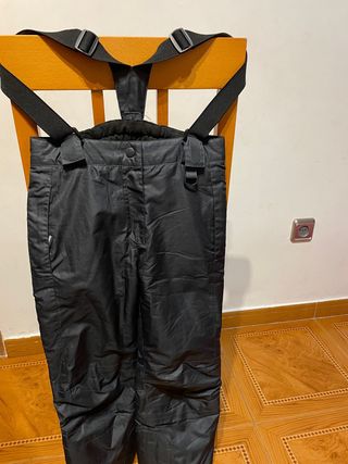 Pantalón de esquí infantil negro T.122-128