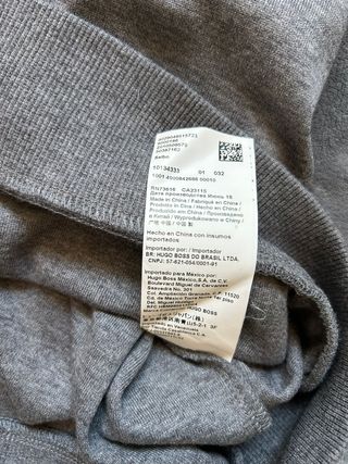Sudadera Hugo Boss Gris Talla XL