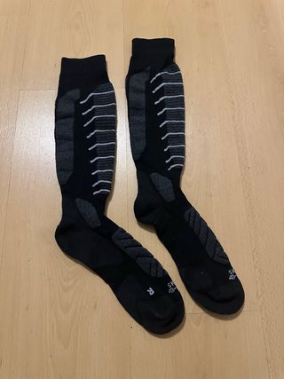 Calcetines Esquí Largos Decathlon Negro Talla 43-4