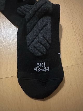 Calcetines Esquí Largos Decathlon Negro Talla 43-4