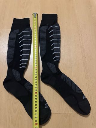 Calcetines Esquí Largos Decathlon Negro Talla 43-4