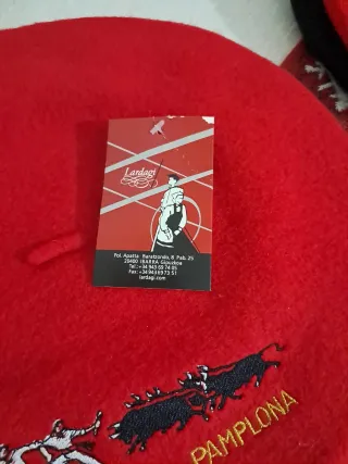 Boina roja bordada San Fermín Pamplona