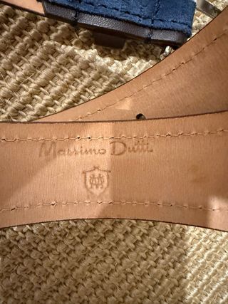 Cinturón Massimo Dutti Azul y Plata