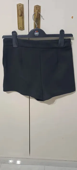 Falda pantalón negra efecto terciopelo Talla XL
