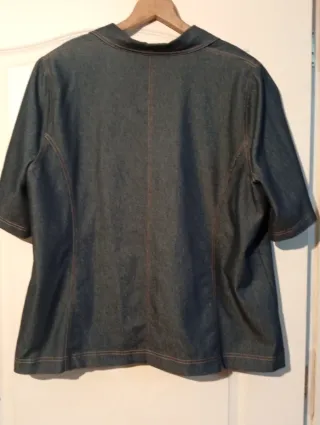 Chaqueta tejana mujer manga corta talla XXXL