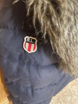 Chaqueta Plumas Ralph Lauren Azul Talla L. Mujer.