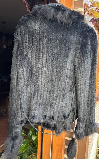 Chaqueta Piel Conejo Negra D&A Collection Talla S