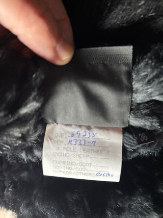 Chaqueta Piel Conejo Negra D&A Collection Talla S