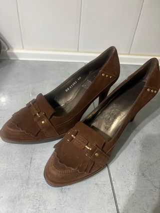 Zapatos Stuart Weitzman Ante Marrones Talla 40