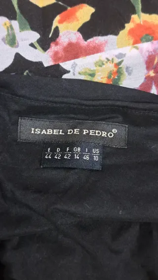 Vestido Pedro Talla 44 Floral Negro Multicolor