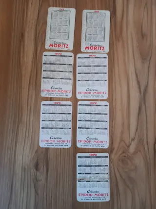 Lote Calendarios Cervezas Moritz Años 60-70