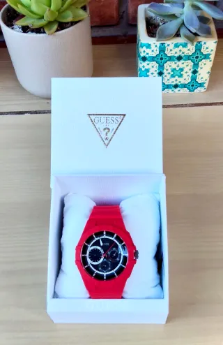 Reloj Guess Cronógrafo Rojo/Negro para Hombre.