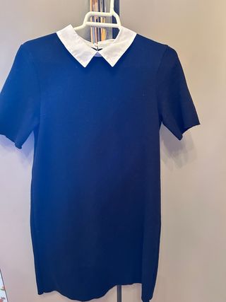 Vestido negro Lefties cuello blanco Talla S