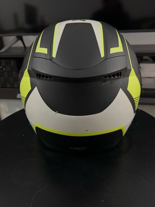 Casco Jet Unik Negro/Blanco/Amarillo