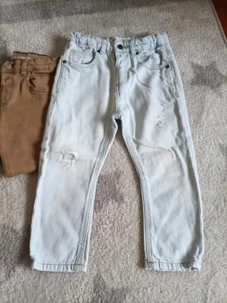 Lote 8 calças ganga bebé