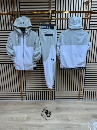 Conjunto deportivo Under Armour gris y blanco