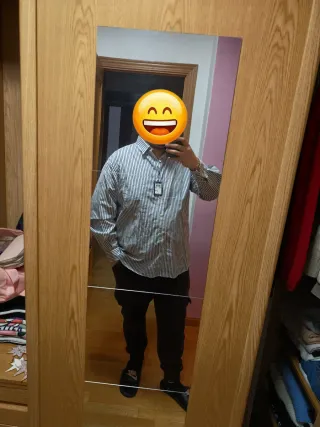 Camisa de vestir rayas azul