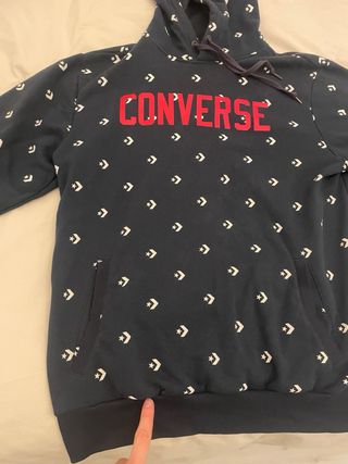 Sudadera Converse azul con estampado