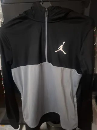 Sudadera Jordan Media Cremallera Negra Gris,