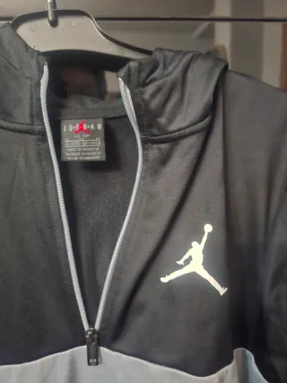 Sudadera Jordan Media Cremallera Negra Gris,