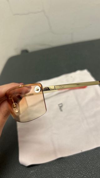 Gafas de sol Dior vintage doradas y naranjas