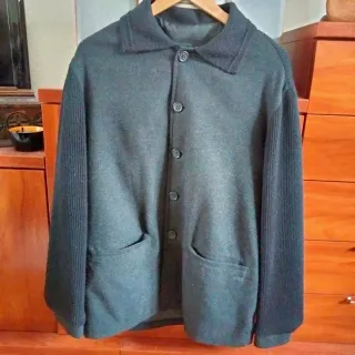 Cardigan Lana Americana Gris