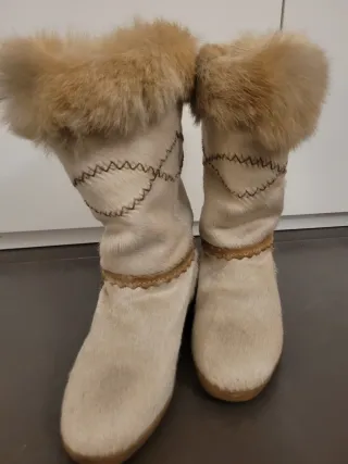 Doposci Tecnica vintage pelliccia capra