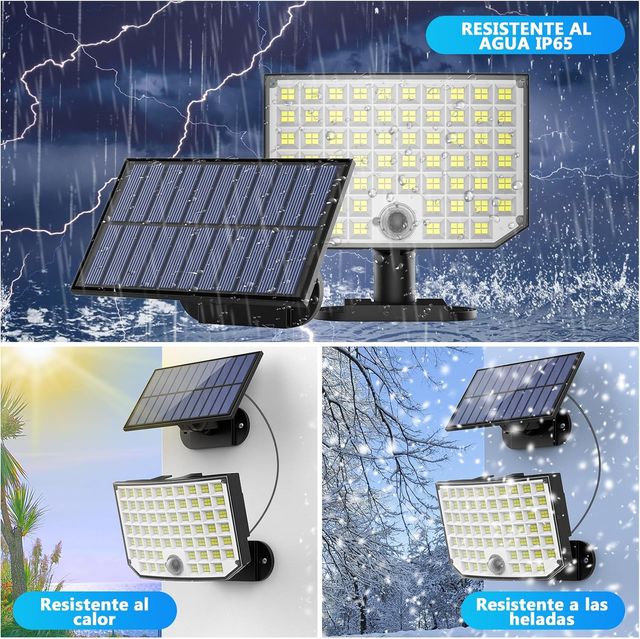 Fari solari esterni 256 LED, alta efficienza