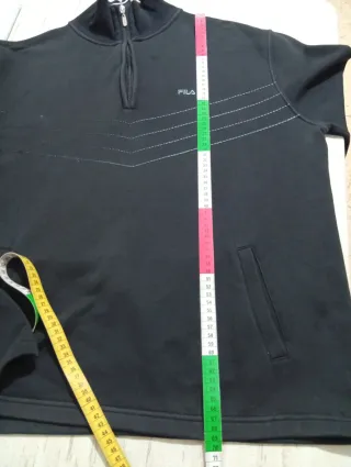 Sudadera Fila Negra Media Cremallera XL