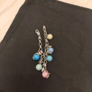 Pulsera Plata 925 con Abalorios Multicolor
