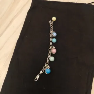 Pulsera Plata 925 con Abalorios Multicolor