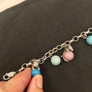 Pulsera Plata 925 con Abalorios Multicolor