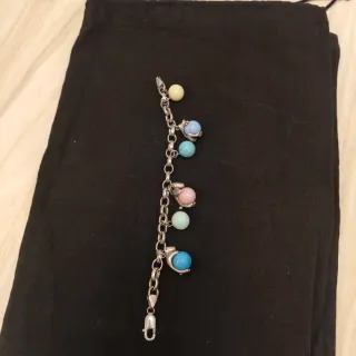 Pulsera Plata 925 con Abalorios Multicolor