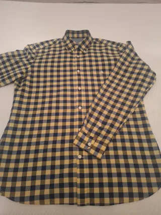 Camisa Emidio Tucci cuadros azul y amarillo