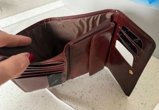 Portafoglio donna nuovo vera pelle AZZARO