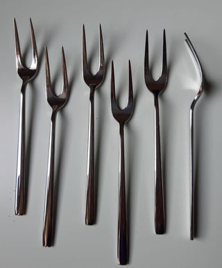 Set 6 forchette bistecca Broggi 2 rebbi