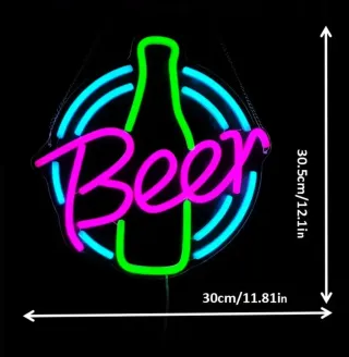 Lampada Neon LED "BEER" multic.