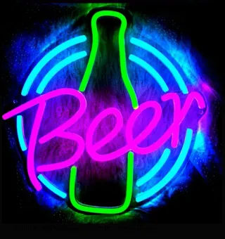 Lampada Neon LED "BEER" multic.