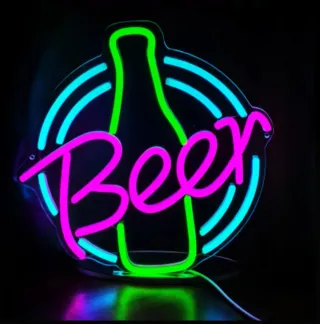 Lampada Neon LED "BEER" multic.