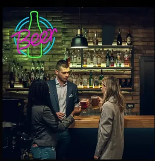 Lampada Neon LED "BEER" multic.