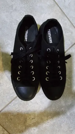 Converse nere tela donna