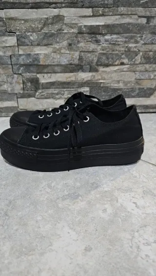 Converse nere tela donna