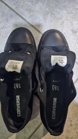 Converse nere tela donna