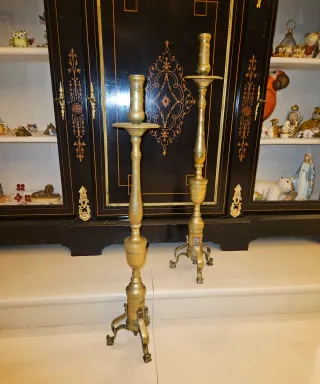Coppia Candelabri in Ottone