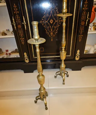 Coppia Candelabri in Ottone