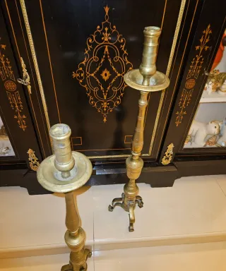 Coppia Candelabri in Ottone